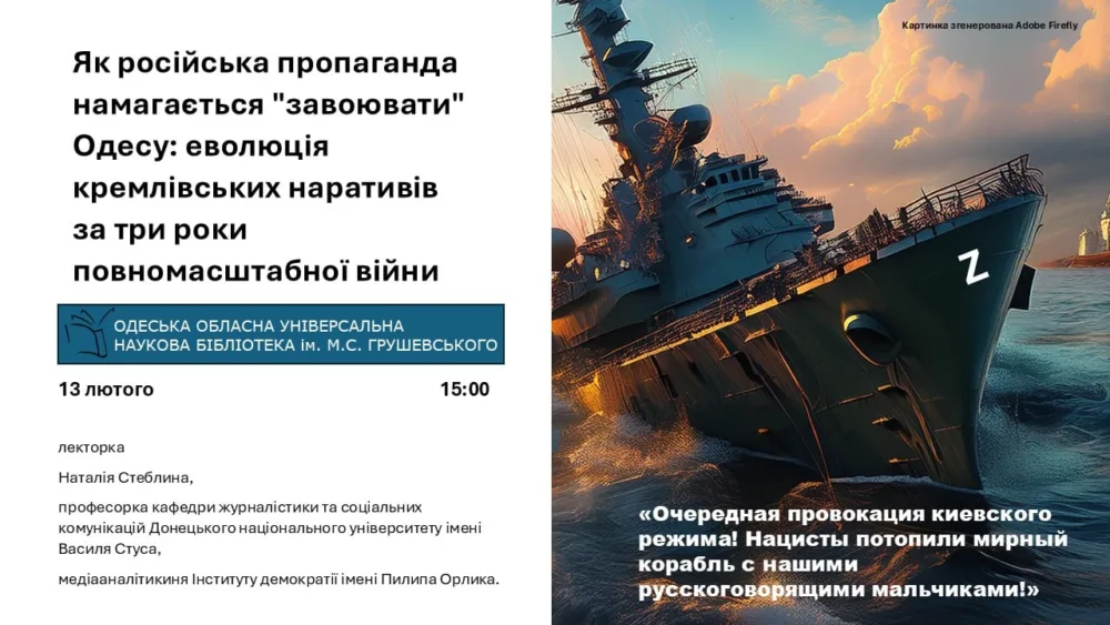 як російська пропаганда намагається "завоювати" одесу: інтерактивна лекція наталії стеблини